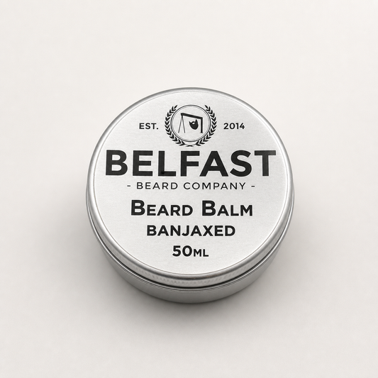 Banjaxed Beard Balm 50ml shown on a clean background