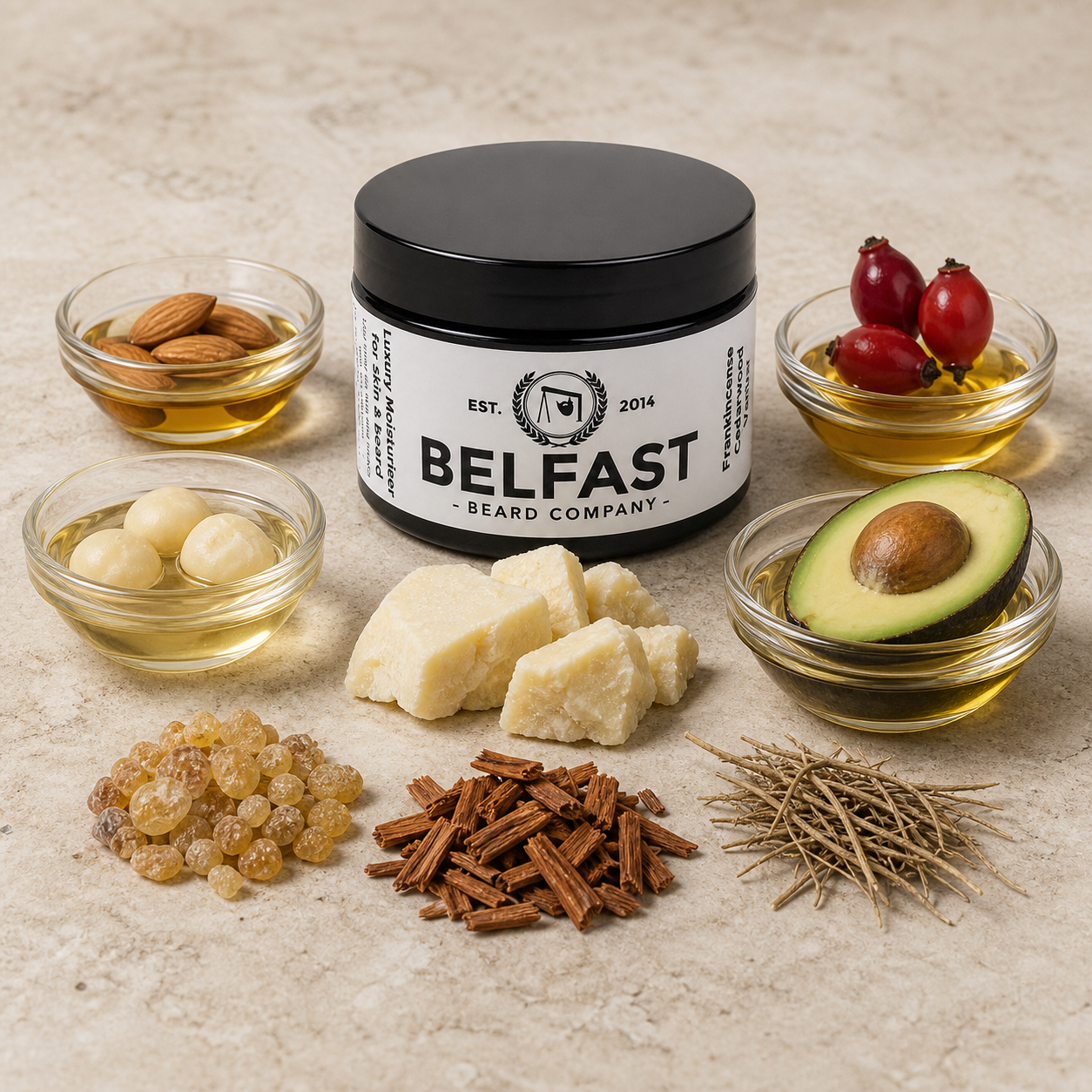 Ingredients used to make Luxury Moisturiser 50ml