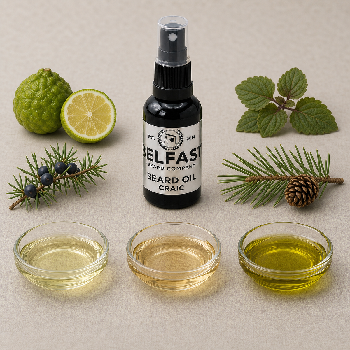 Ingredients used to make Craic Beard Oil 30ml