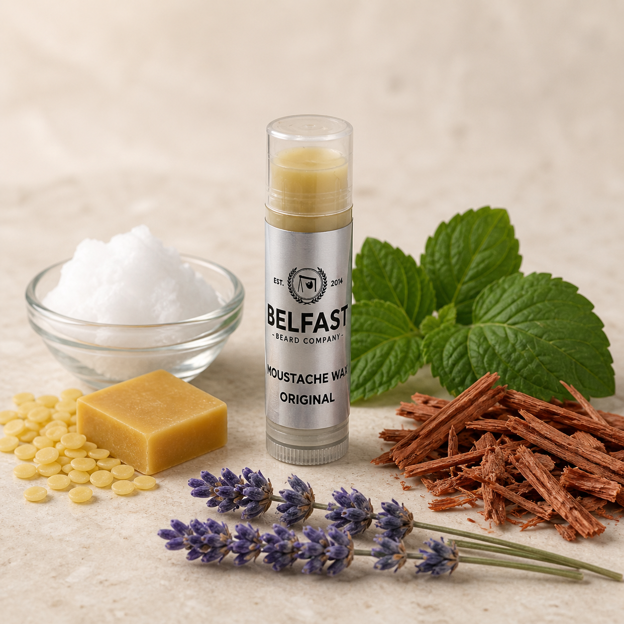 Ingredients used to make Original Lippy Moustache Wax 5ml