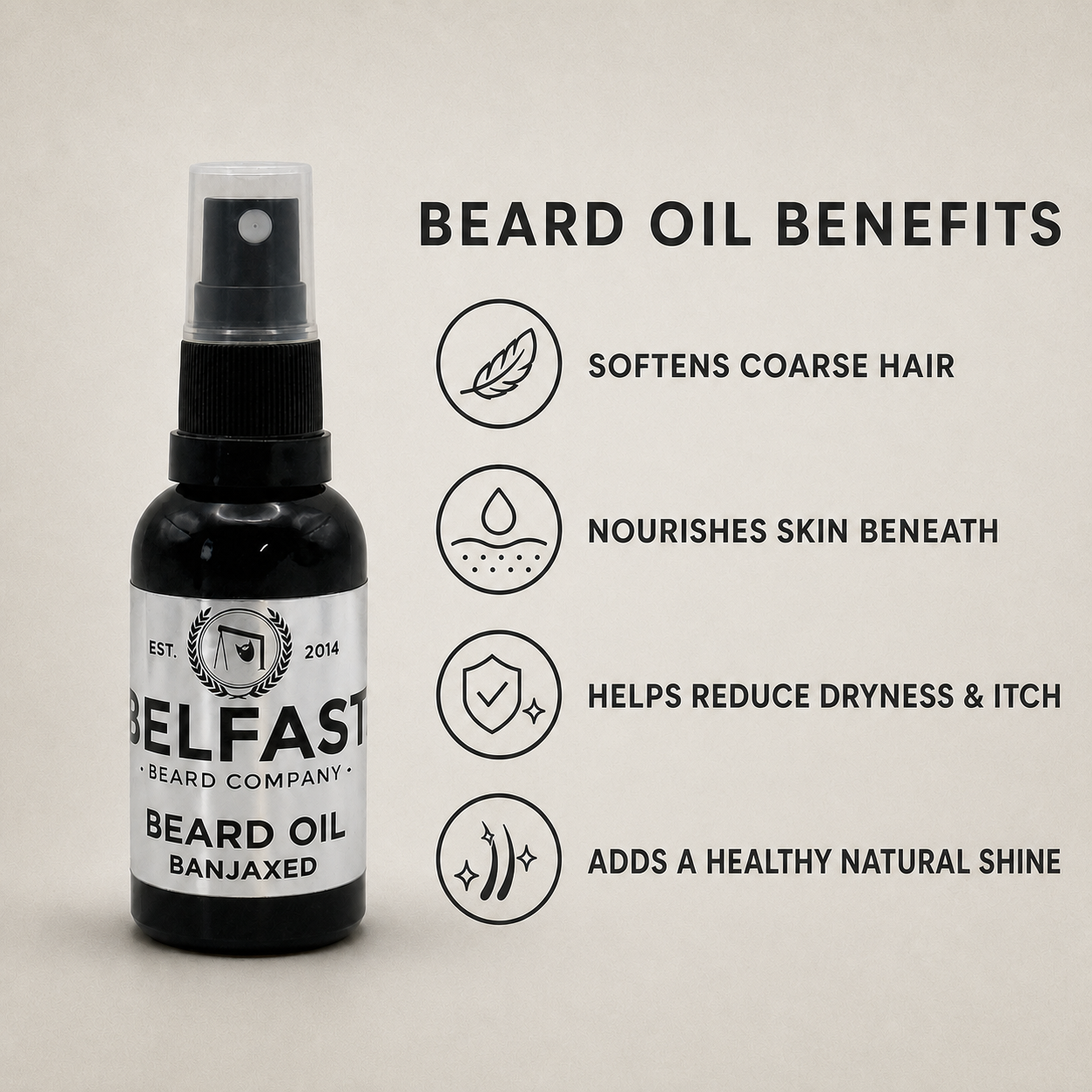 Beard-care features of Banjaxed Beard Oil 30ml