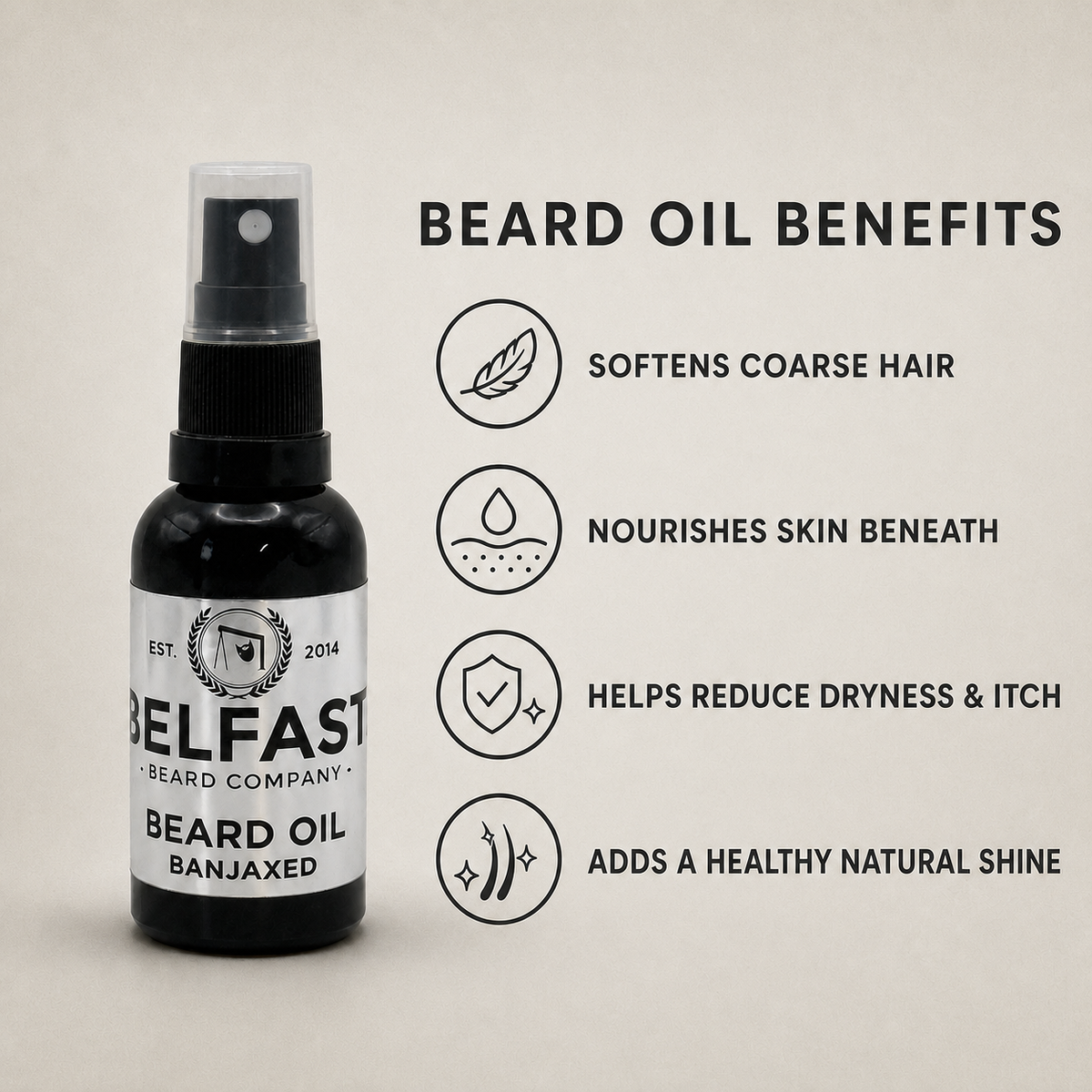 Beard-care features of Banjaxed Beard Oil 30ml