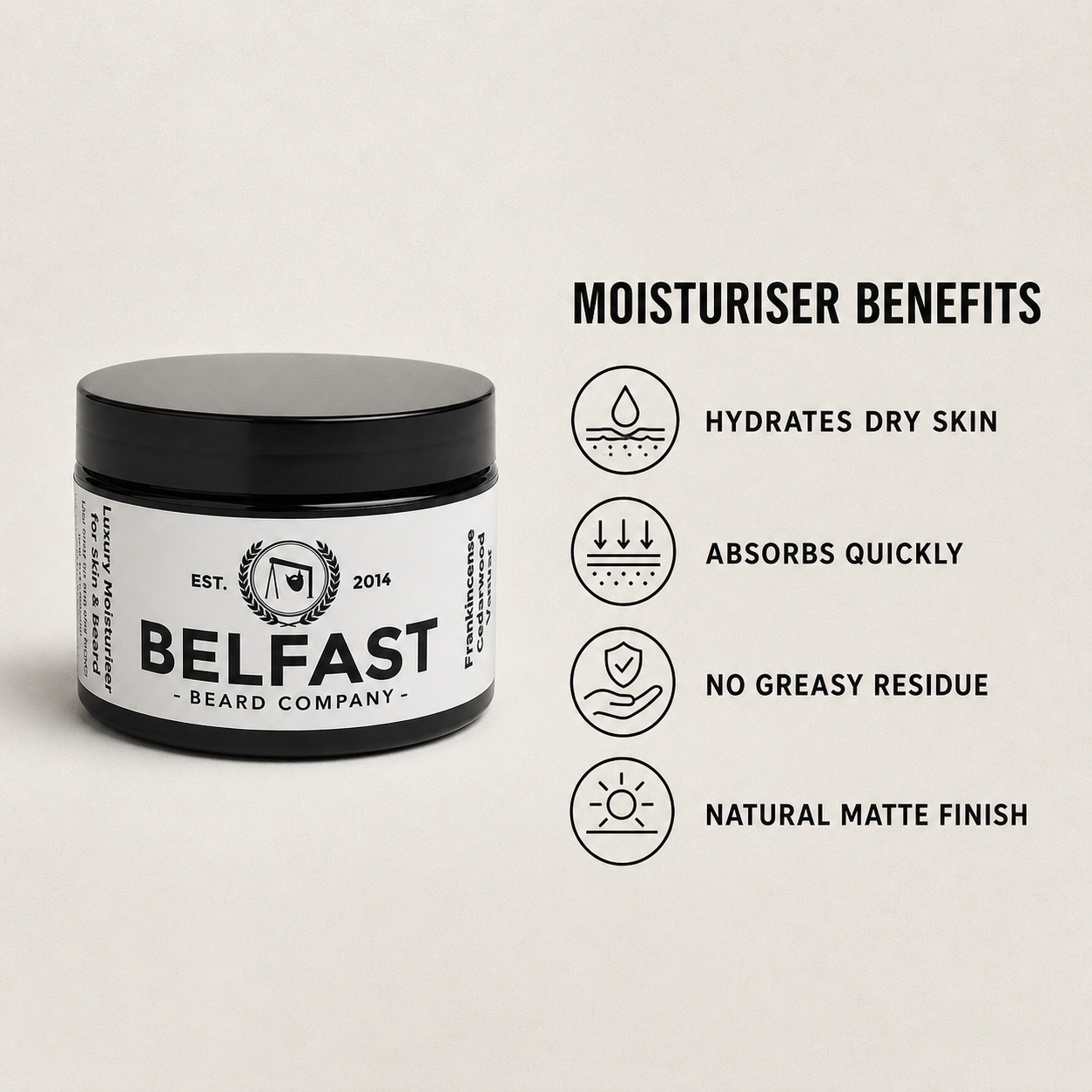 Beard-care features of Luxury Moisturiser 50ml