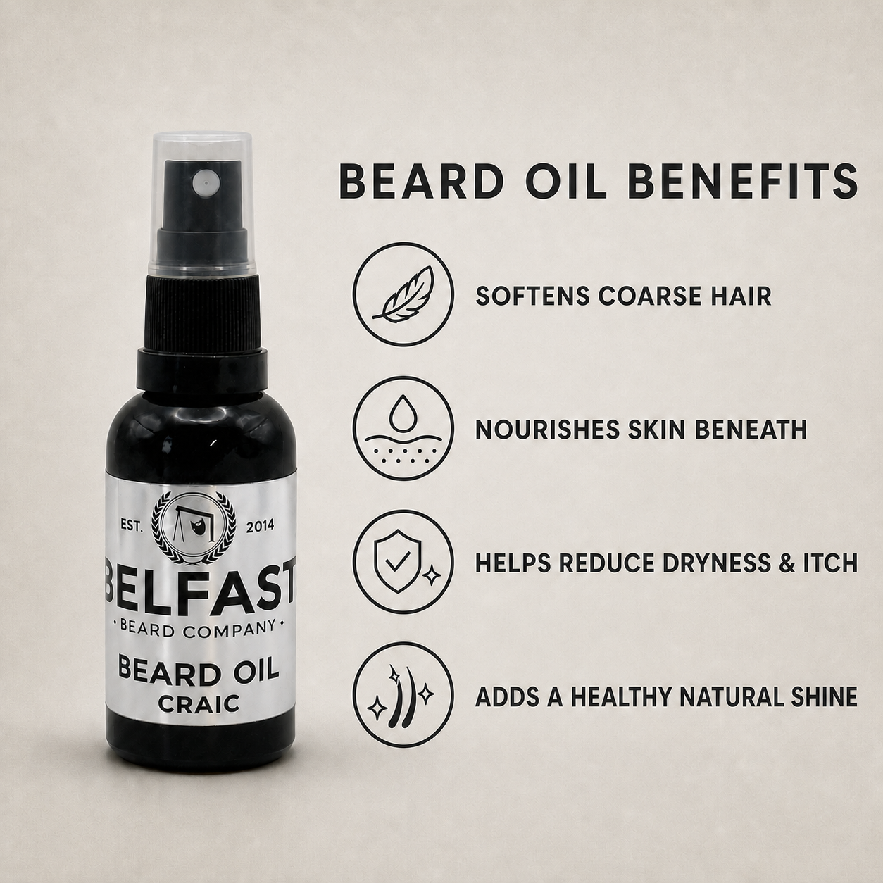 Beard-care features of Craic Beard Oil 30ml