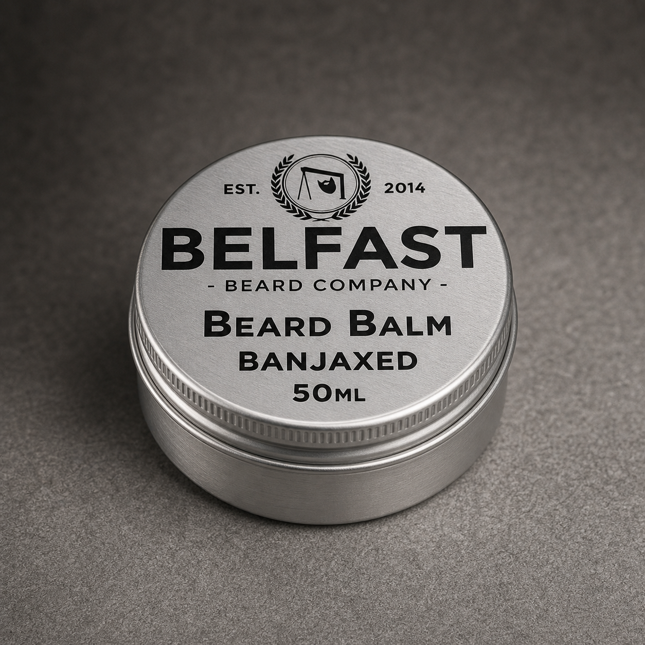 Close-up detail of Banjaxed Beard Balm 50ml