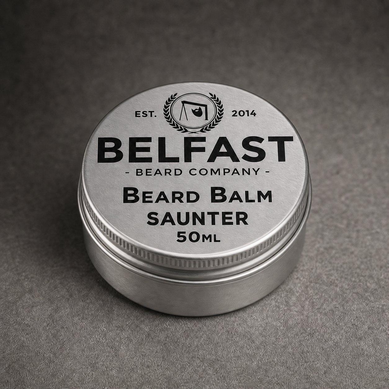 Close-up detail of Saunter Beard Balm 50ml