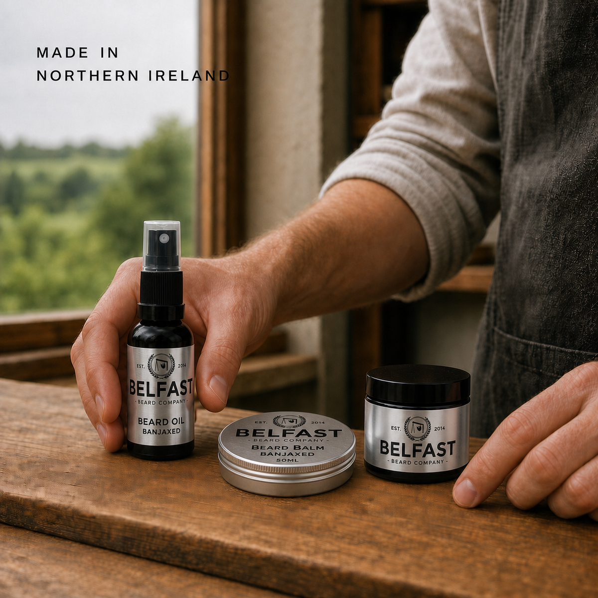 Beard Balm, Oil and Luxury Moisturiser Combo handmade in Northern Ireland