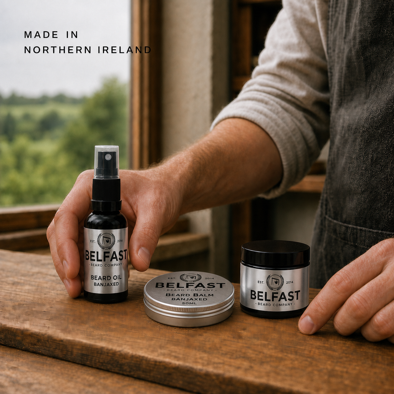 Beard Balm, Oil and Luxury Moisturiser Combo handmade in Northern Ireland